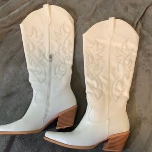white cowboy boots
